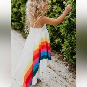 Oopsie Daisy Rainbow Hi-Lo Dress Girls Size L